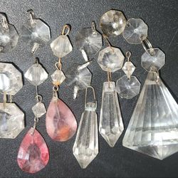 X21 PINK CLEAR AUTHENTIC GENUINE SWAROVSKI CRYSTAL HANGING CHANDELIER PIECES