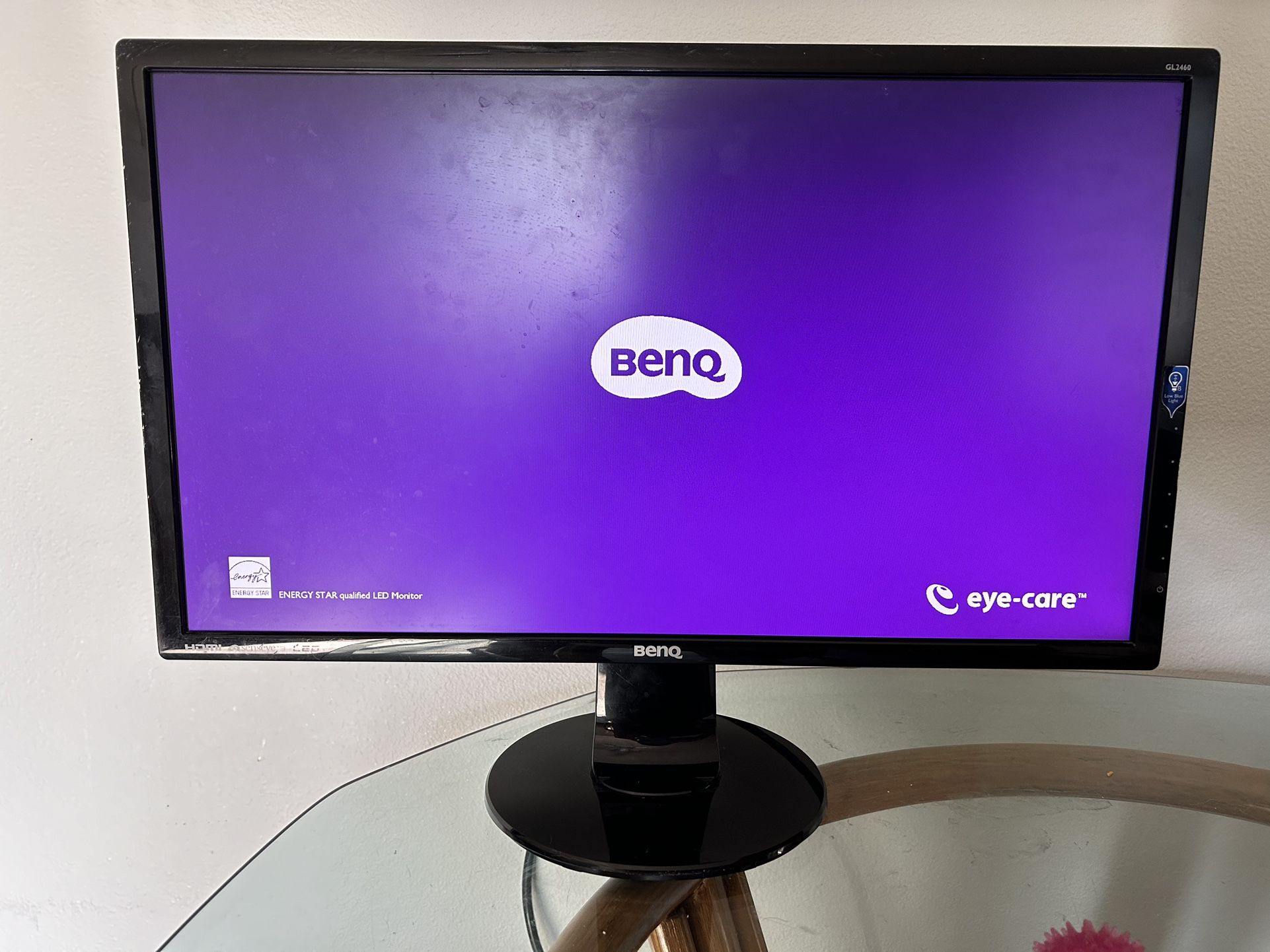 BenQ GL2460 24" Gaming Monitor, Built-in Speakers - Excellent Condition Works With Consoles Too