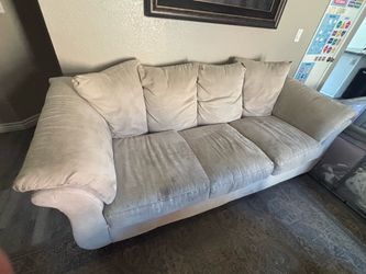 Gray Microfiber 3-Seat Sofa