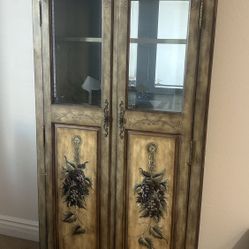 Large Bar Cabinet, Seven Seas By Hooker Furniture, Hand Painted 80”x42”