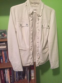 White leather jacket negotiable