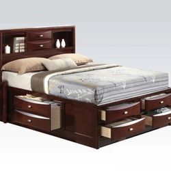 Acme Ireland King Storage Bed in Brown 21596EK