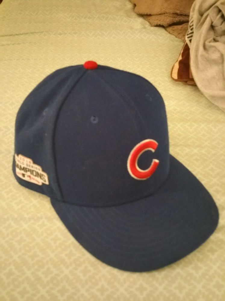 Cubs world series hat