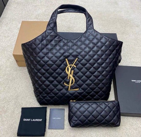 Yves Saint Laurent YSL Icare Maxi sheepskin tote shopping bag