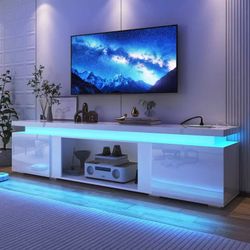 ❤️🔥 #b. 90 inch LED TV Stand with 50" Fireplace Slot & Power Outlet