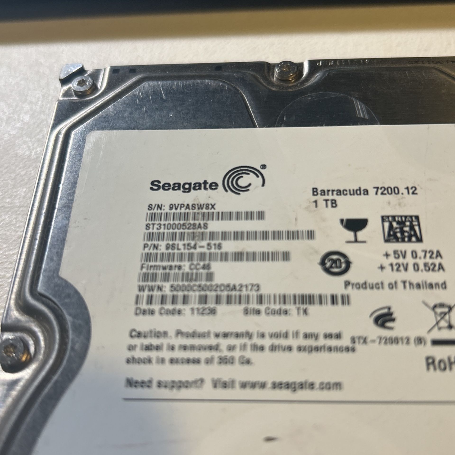 Seagate Barracuda 7200rpm 1TB HDDs