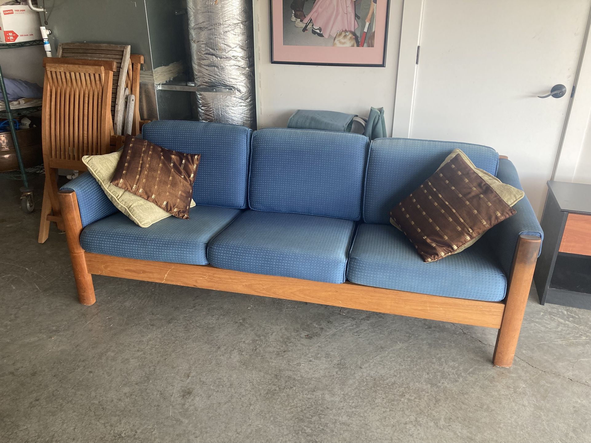 Solid Teakwood sofa with 6 cushions and 4 pillows