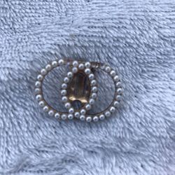 Pearl Clip On Brooch