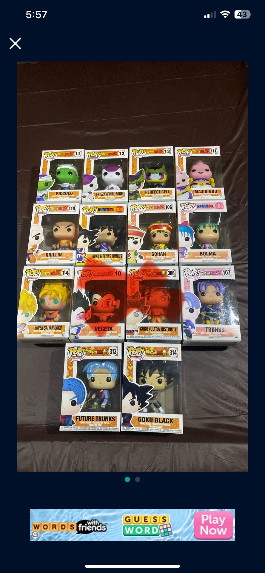 Dragon Ball Z Funko Pops