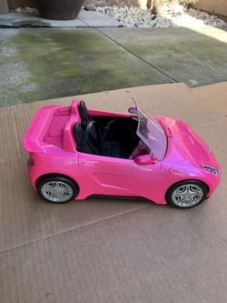 Used Pink Barbie Car