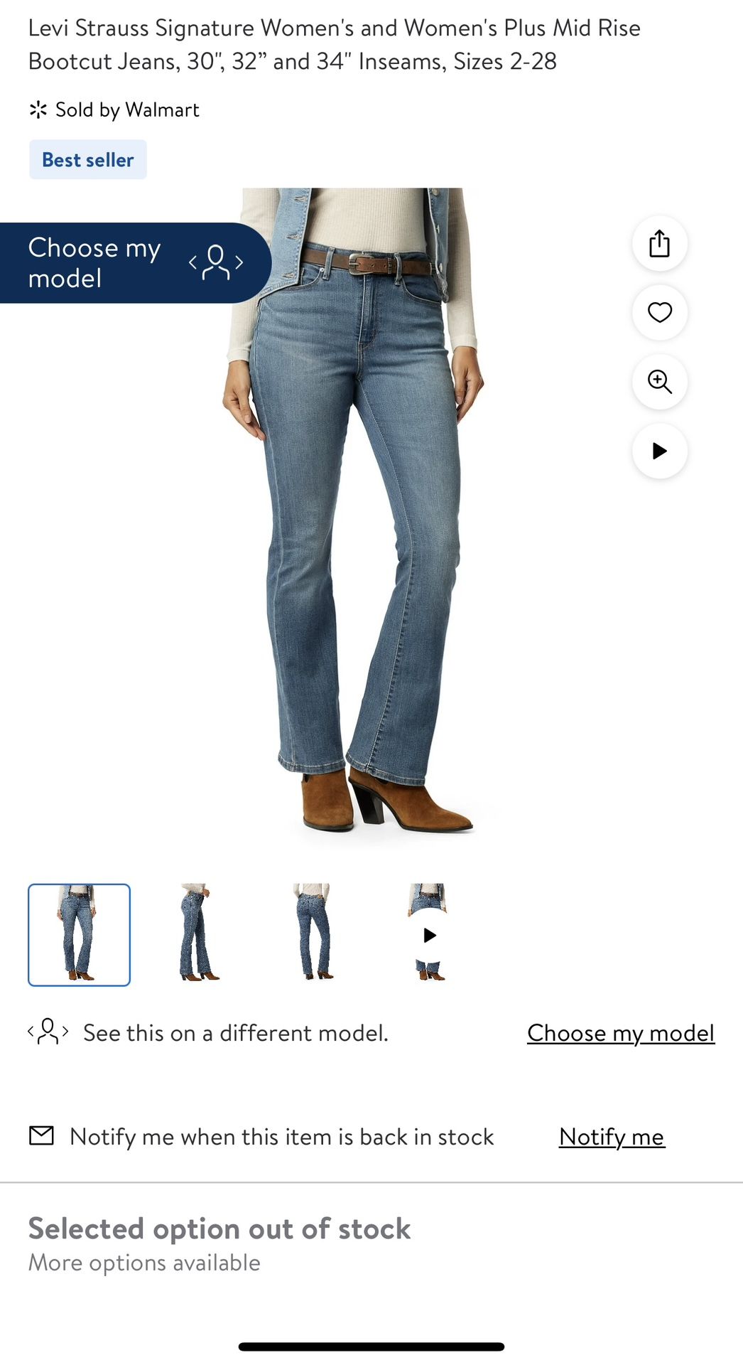 New Levi Strauss Jeans Size 16