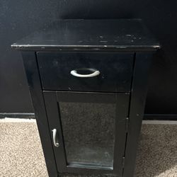 Black Wood Nightstand