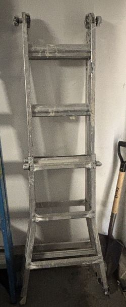 Silver Multi-Position Folding Ladder 5.5ft - $25