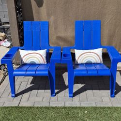 2 Plastic Chairs Both For $15