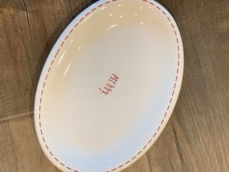 Merry Christmas Red Appetizer Plate Salad Rae Dunn Magnolia