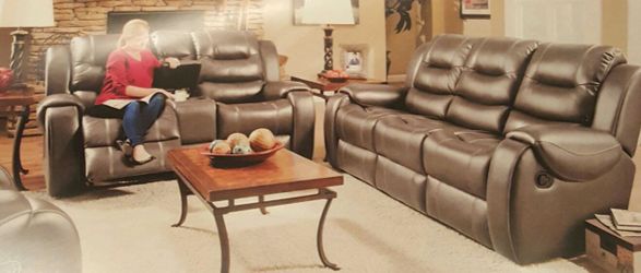 Leather sectional