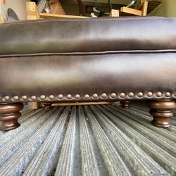 Leather Ottoman 