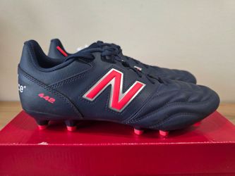 New Balance 442 V2 Team FG Soccer Cleats - Navy Blue - Men's 9 - Preowned in Excellent Like/New Condition