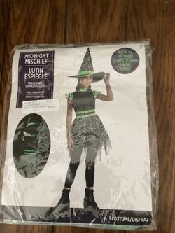 Halloween costume Midnight, Mischief , Glow in theDark girl size 8 to 10 brand new