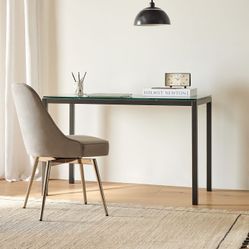 West Elm Metal Desk With Glass Top