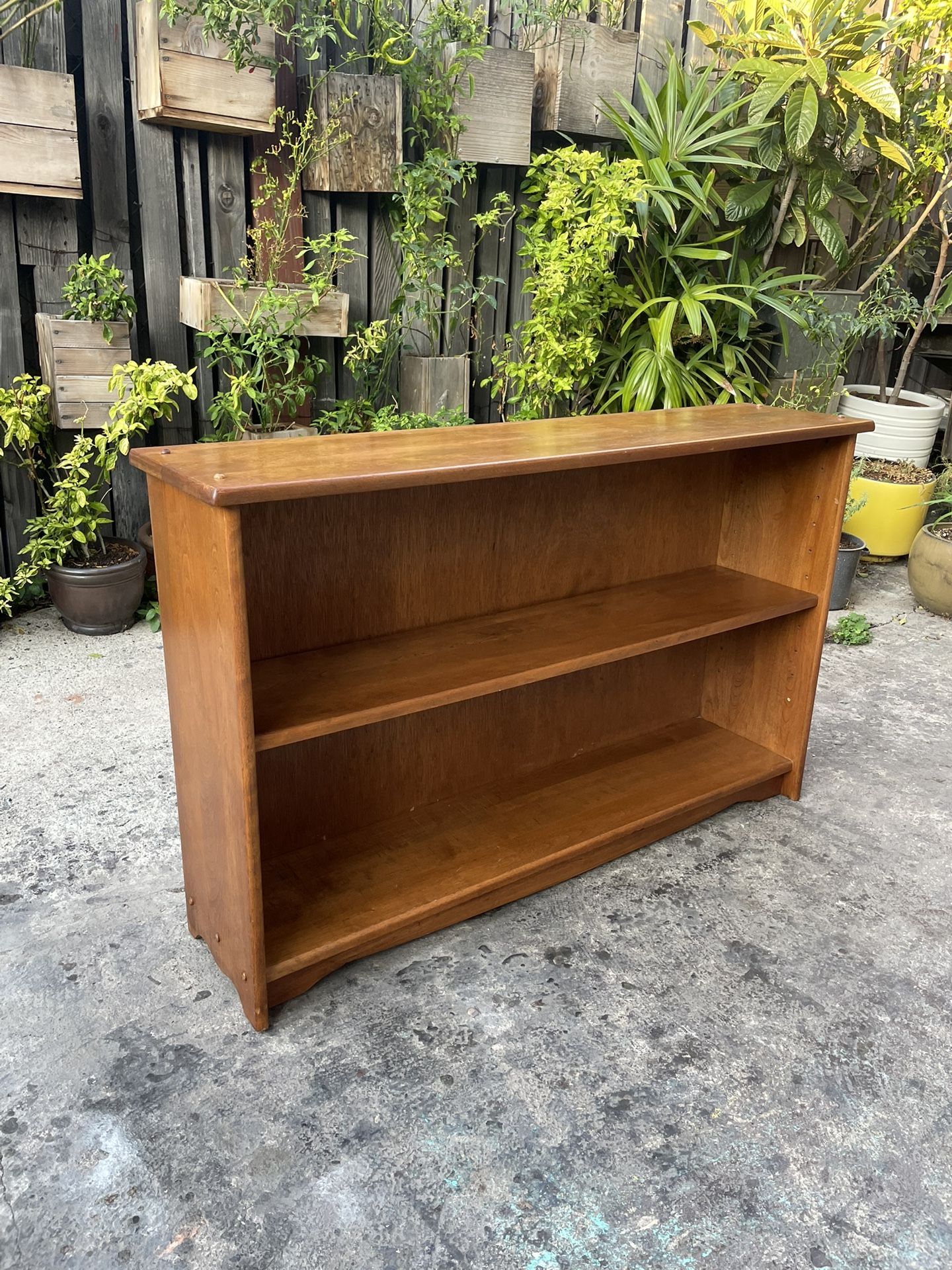 Vintage Mid Century Solid Maple Bookcase