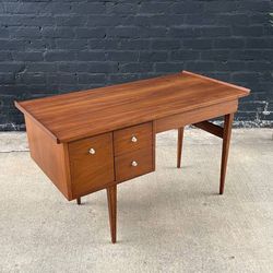 Mid-Century Modern Sculpted Walnut Desk by American of Martinsville, c.1960’s - Delivery Available