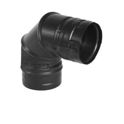 PelletVent for Multi-Fuel 3in. Diameter 90° Elbow, Black