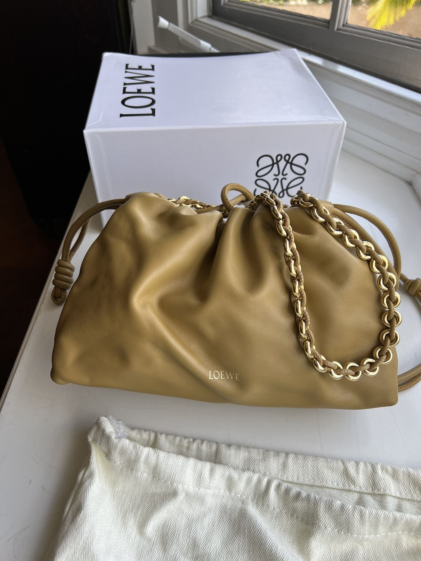 Loewe Flamenco Medium Leather Clutch