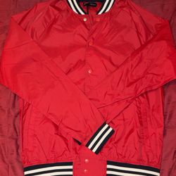 Five Four Mens' Medium Red Letterman Varsity Jacket Bomber Stadium “XIIAM” NWT