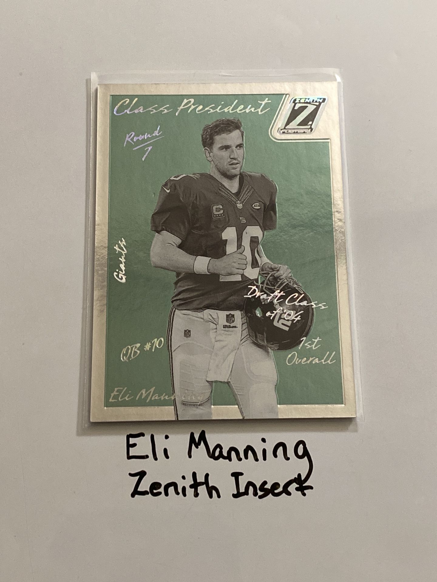 Eli Manning New York Giants QB Zenith Short Print Insert Card. 