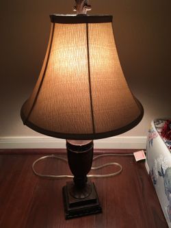 Beautiful lamp with brown shade