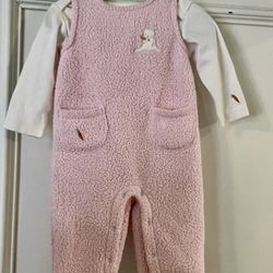 Bunnies By The Bay Baby Romper Set Pink 6-9 Months