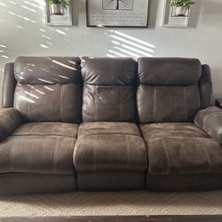Reclining Couch, Love Seat And Rocking Chair