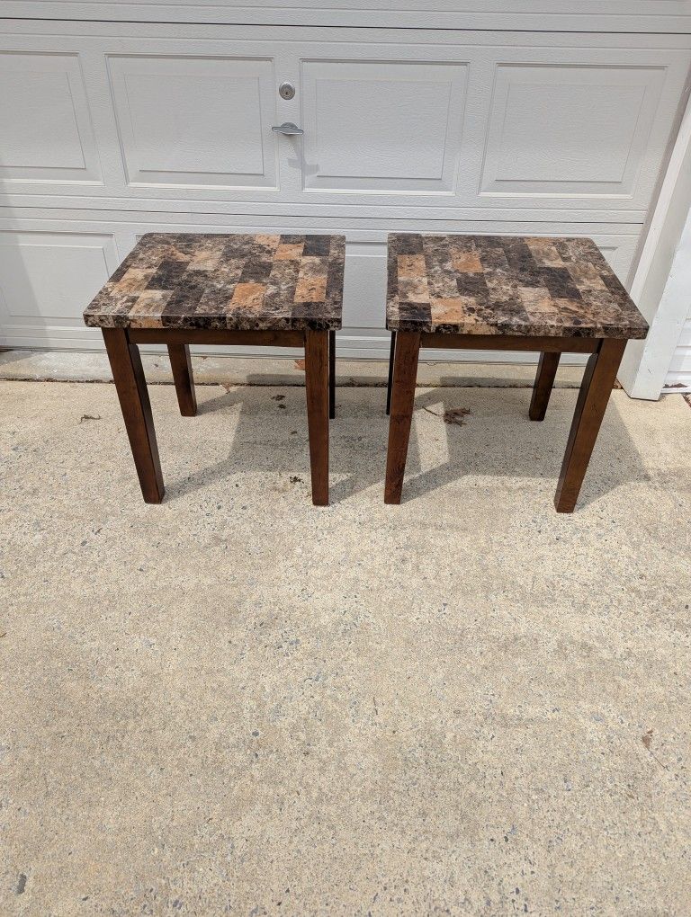Marble Design End Tables