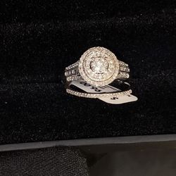 10k White Gold Engagement Set 