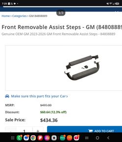 Chevy Colorado or GMC Canyon Front Side Steps