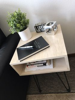 Industrial modern end table