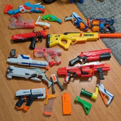 Nerf And X shot Toy Blasters