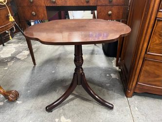 The Bombay Company end table on wheels   23.75 x 17.25 x 23 h