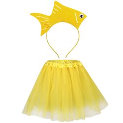 Yellow Fish Tutu Costume Kids One Size / Disfraz de Pecsado