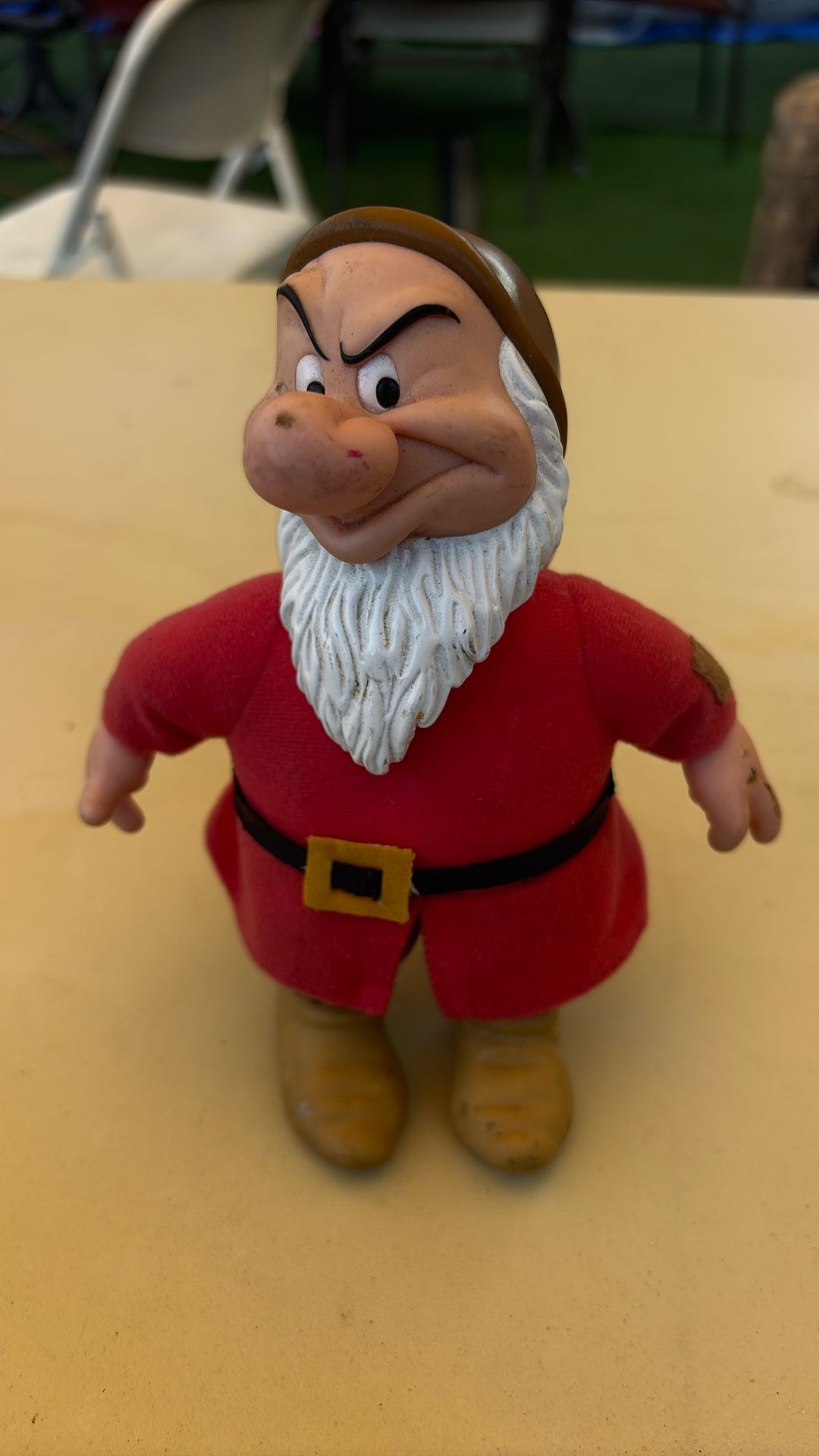 Small Grumpy Vintage Plastic Figure Toy About 4 “ Inches