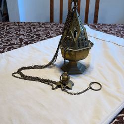 Antique Brass Incense Burner - From St. Joesph’s Church In Mandan North Dakota