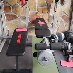 Gym set, 2 benches, 1 Z-bar, and dumbbells. Good condition.
Moving sale.