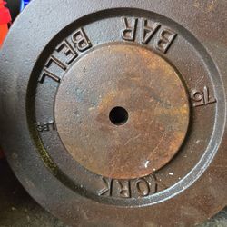 75 Pound Steel Plates And Soild Bar