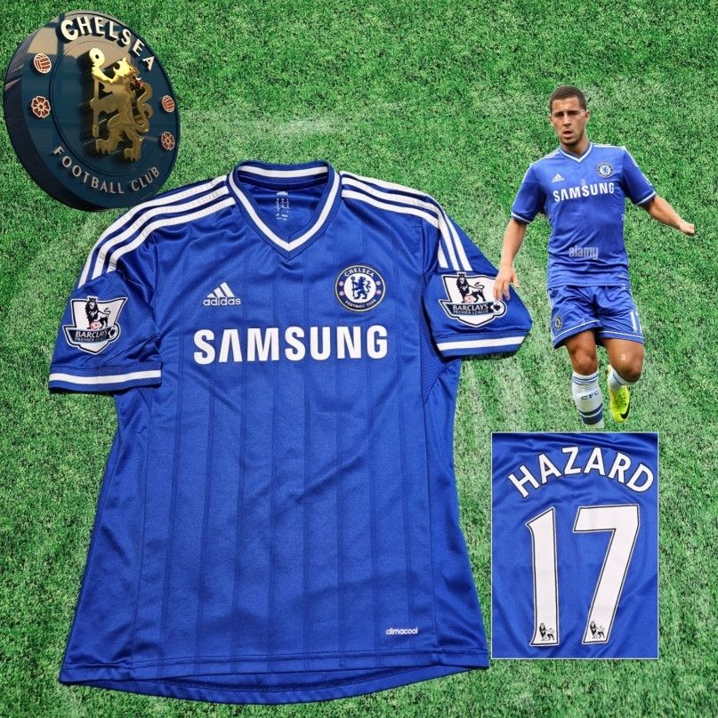 Adidas Chelsea FC Eden Hazard #17 2013/2014 Home Jersey for Sale