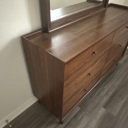 Brown Dresser with Mirror