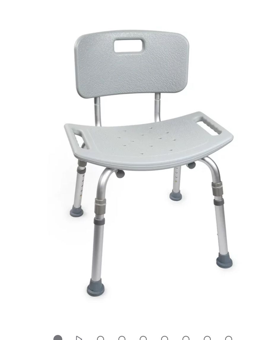 McKesson Aluminum Bath Bench, Adjustable Height, 19.25" Seat, 400 lbs Weight Capacity, 4 Ct