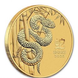 24k Gold Australia Lunar Snake. 99.99 Fine
