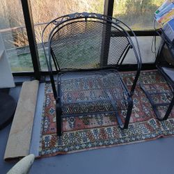 Table With 5 Chairs, Umbrella, Umbrella Stand And Seat Cushions 