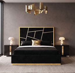 Contemporary Queen Bed Frame -Mattress Not Included